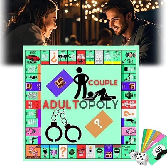 Lmoy Board Game, Couple Adult Opoly Board Game, Valentines