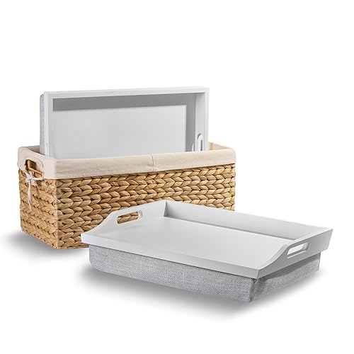ROSSIE HOME Wood Bed Tray Lap Desk - Set of