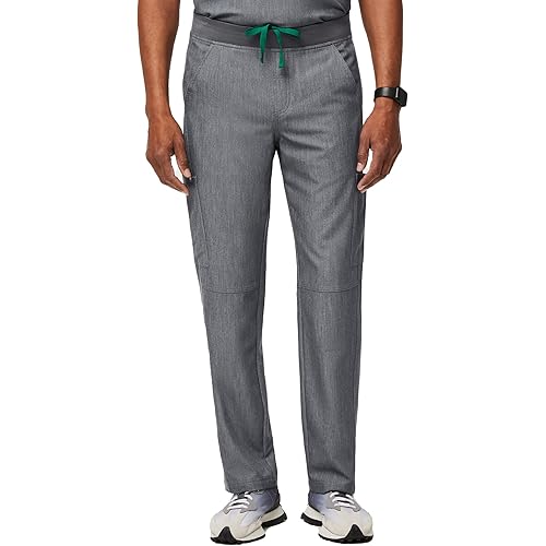 FIGS Axim Cargo Scrub Pants for Men — Classic Fit, Straight Leg, 7 Pockets, 4-Way Stretch, Anti-Wrinkle Men’s Scrub Pants