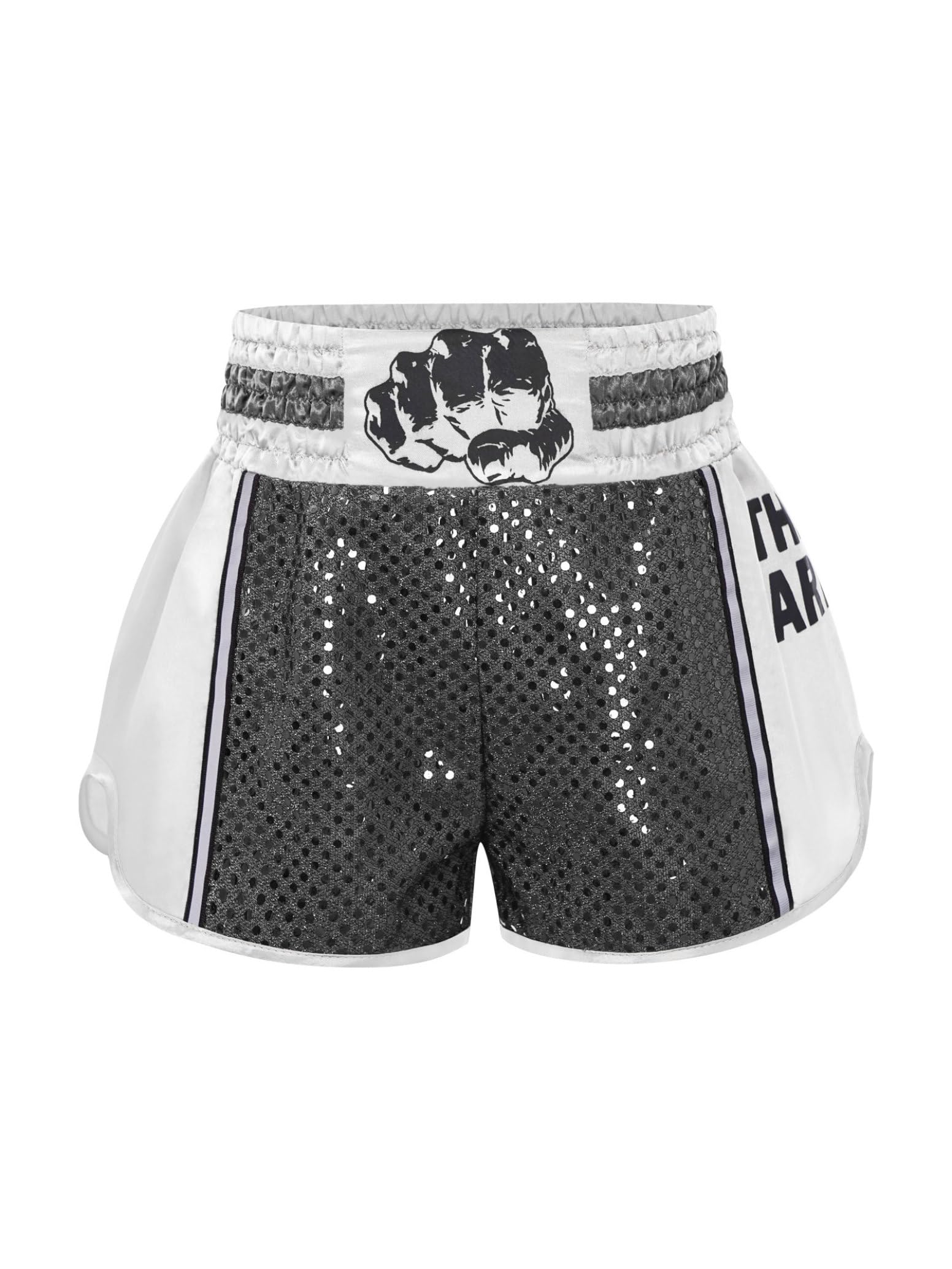 inlzdz Pantalones Cortos De Boxeo De Fitness para Niños Pantalones Cintura Ancha para Muay-Thai Uniforme De Boxeo para Kickboxing MMA Artes Marciales