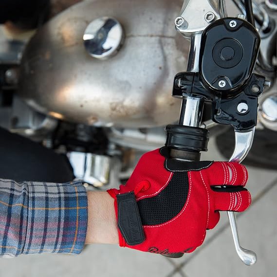 Biltwell Moto Gloves | Motorcycle Gloves | Abrasion Resistance | Breathable Fabric | Open Cuff