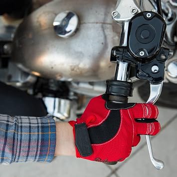 Biltwell Moto Gloves | Motorcycle Gloves | Abrasion Resistance | Breathable Fabric | Open Cuff