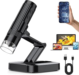 USB Digitales Mikroskop Kamera Lupe - Tragbares WiFi Mikroskop 50X-1000X 1080P mit 8 LED für Erwachsene Kinder - Handheld Vergrößerung Endoskop für iPhone Android Windows Mac