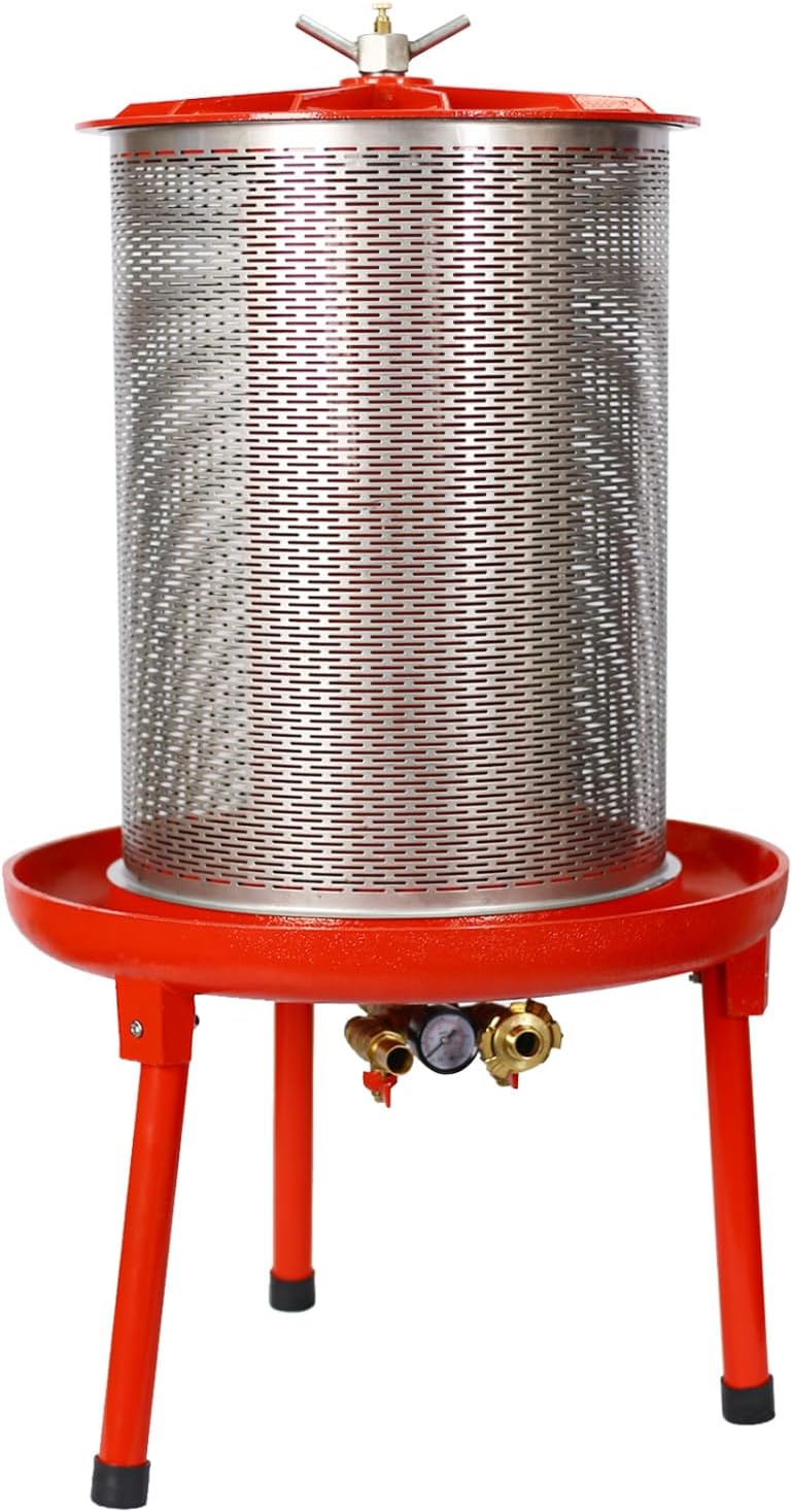 Hydraulic Fruit Wine Press 10.7Gallon/40L -Stainless Steel for Wine Cider Making