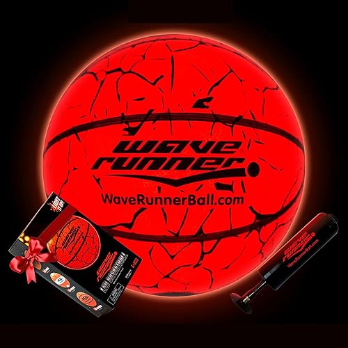 Miniatura 8 de Wave Runner Baloncesto que brilla en la oscuridad, juguetes iluminados de tamaño oficial 7 para juegos de pelota nocturna, tamaño reglamentario,