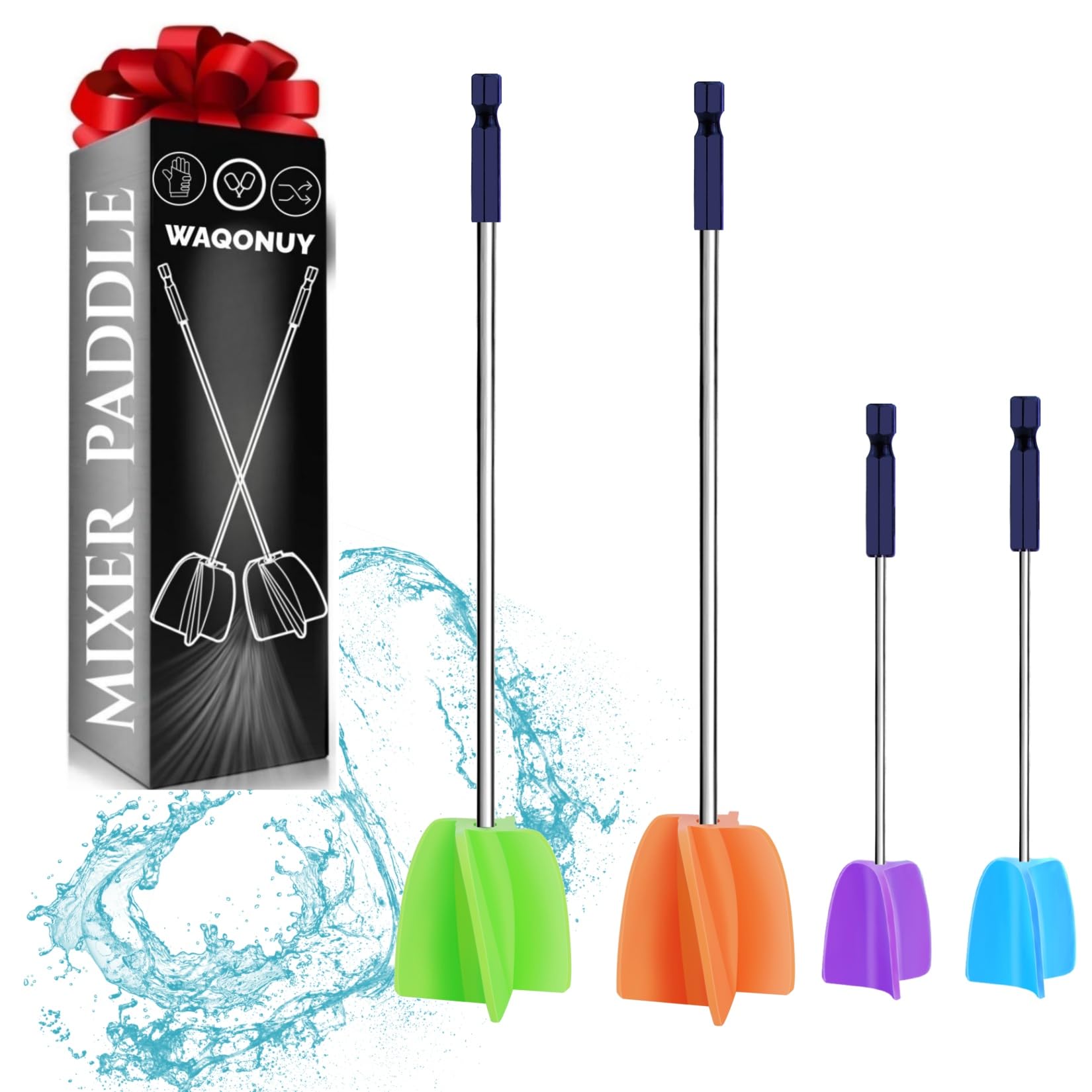Amazon.com: 2 Big+2 Small Silicone Resin Mixer Paddles for Drill