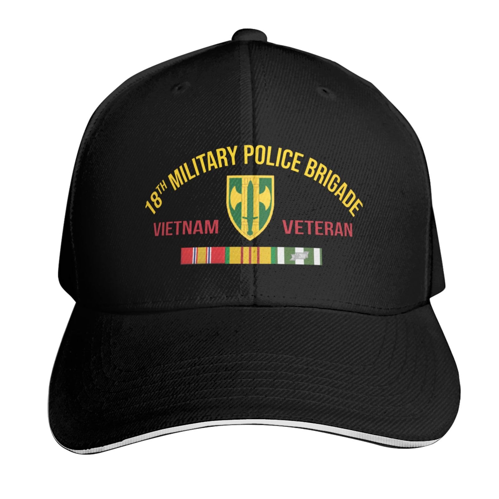 18th-Military-Police-Brigade-Vietnam-Veteran Unisex Baseball Hat Casquette Black Sun Cap