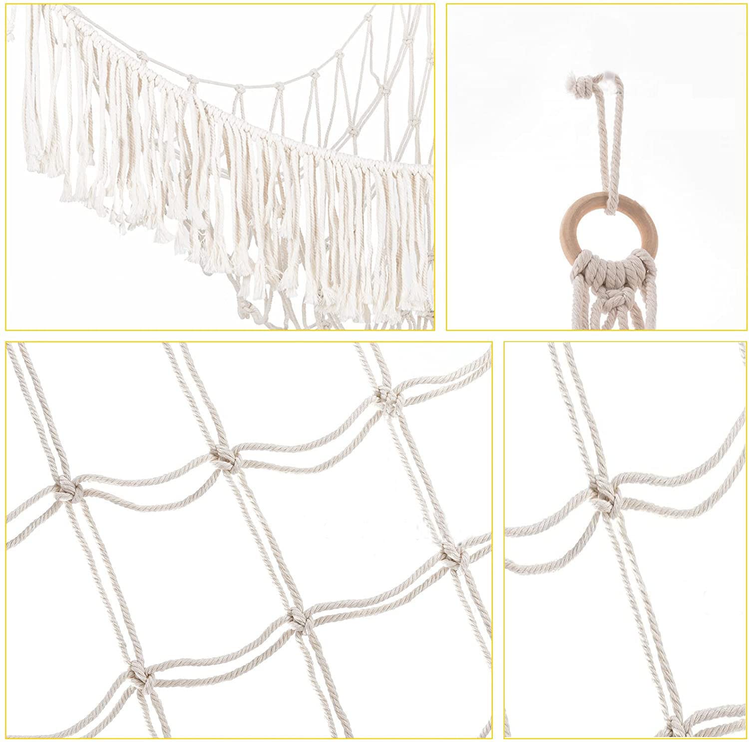 ieron Soft Toy Hammock for Stuffed Animal Large Mesh Net Keep Bedroom Nursery Tidy Wall Sling Soft Toy Storage Organizer Wall Corner Decor 64.6x64.6x44Inches - Image 4