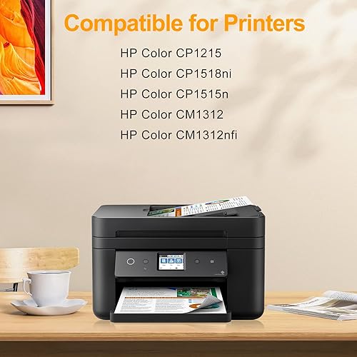 Miniatura 3 de Cartucho de tóner 125A de alto rendimiento de repuesto para impresora HP 125A Color Laserjet CM1312 MFP CM1312nfi CP1515n CP1518ni CP1215 CP1515n