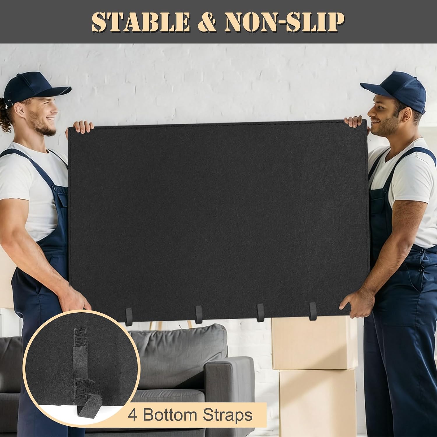 TV Moving Dust Cover 55 Inch, Anti-Scratch Felt for 52"-55" Flat Screen TV image 4