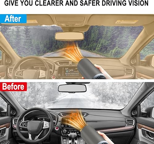 Miniatura 3 de Descongelador de parabrisas portátil de 12 V 150 W, 180 , giratorio de 180, para automóvil, SUV, camión, caravana, remolque