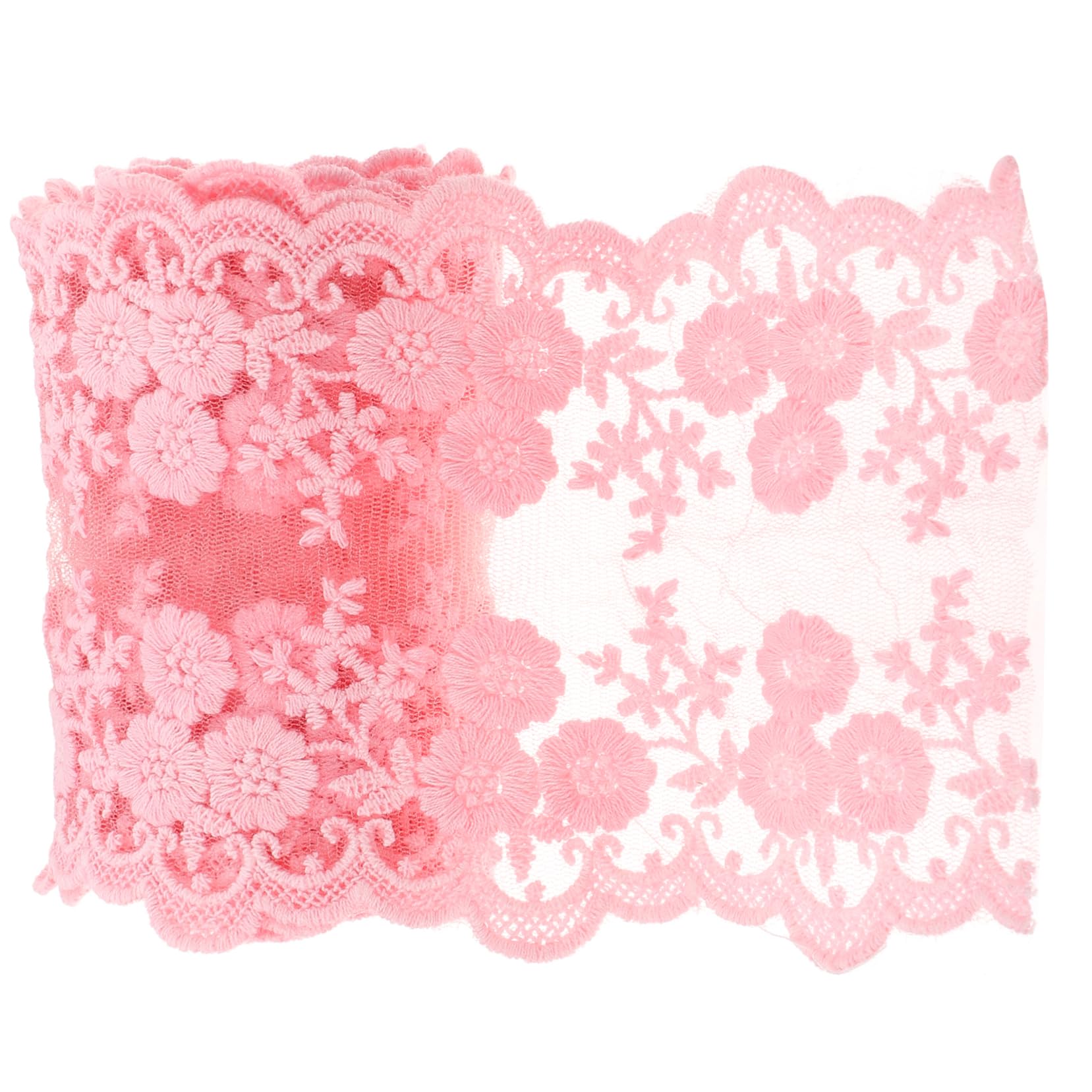 SEWACC 4rollos Encaje De Flores Negro Para Manualidades y Decoración Encaje Resistente Para Vestidos De Boda y Proyectos