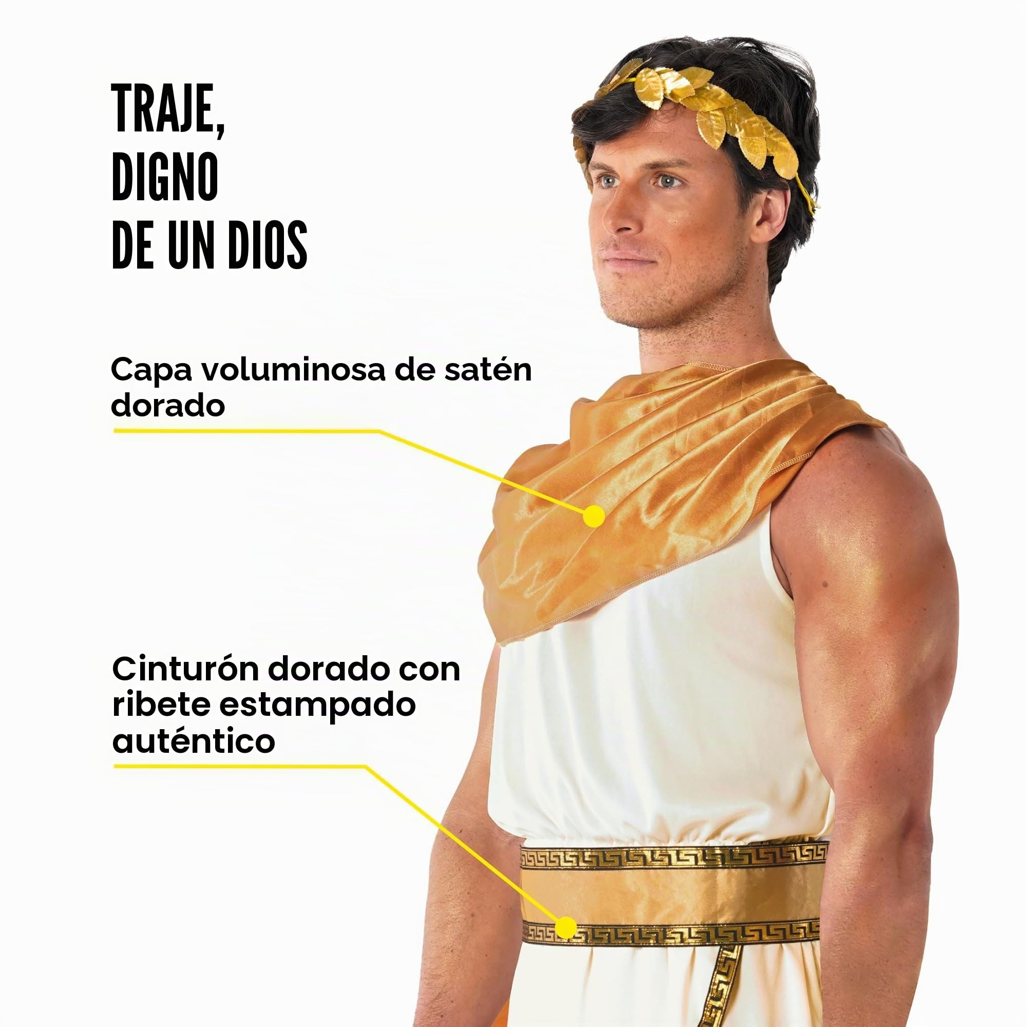 Morph Disfraz Romano Hombre, Disfraces Dios Griego, Disfraces Romanos, Traje de Griegos, Disfraz Carnaval y Halloween