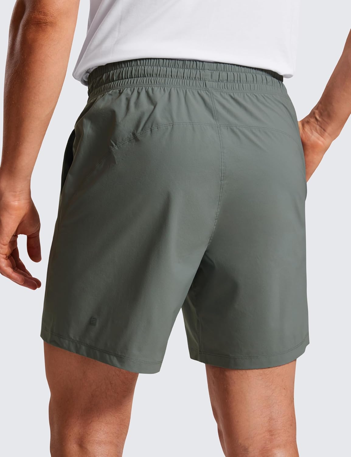 CRZ YOGA Mens Lightweight Workout Shorts 7" - Quick Dry for Gym Athletic Workout with Zipper Pocket - Image 2