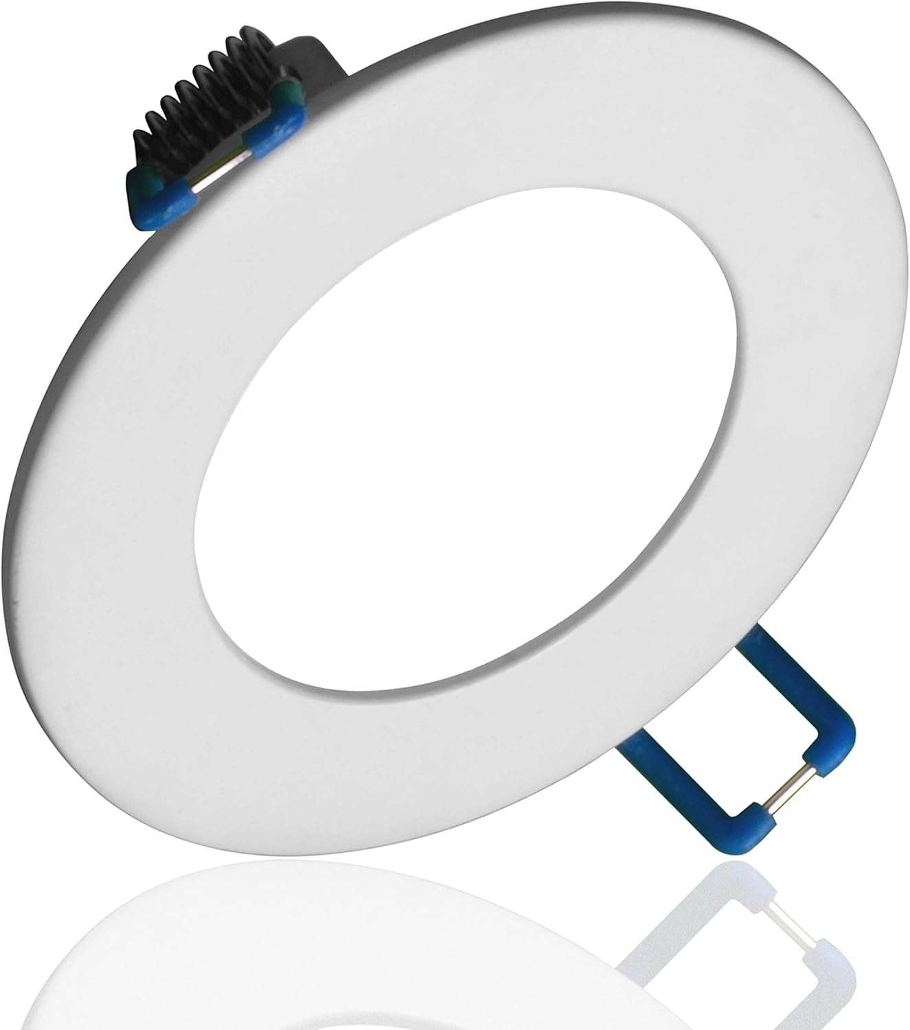 NICOR Lighting 3 inch Round White Flat Panel LED Downlight in 5000K (DLE321205KRDWH)
