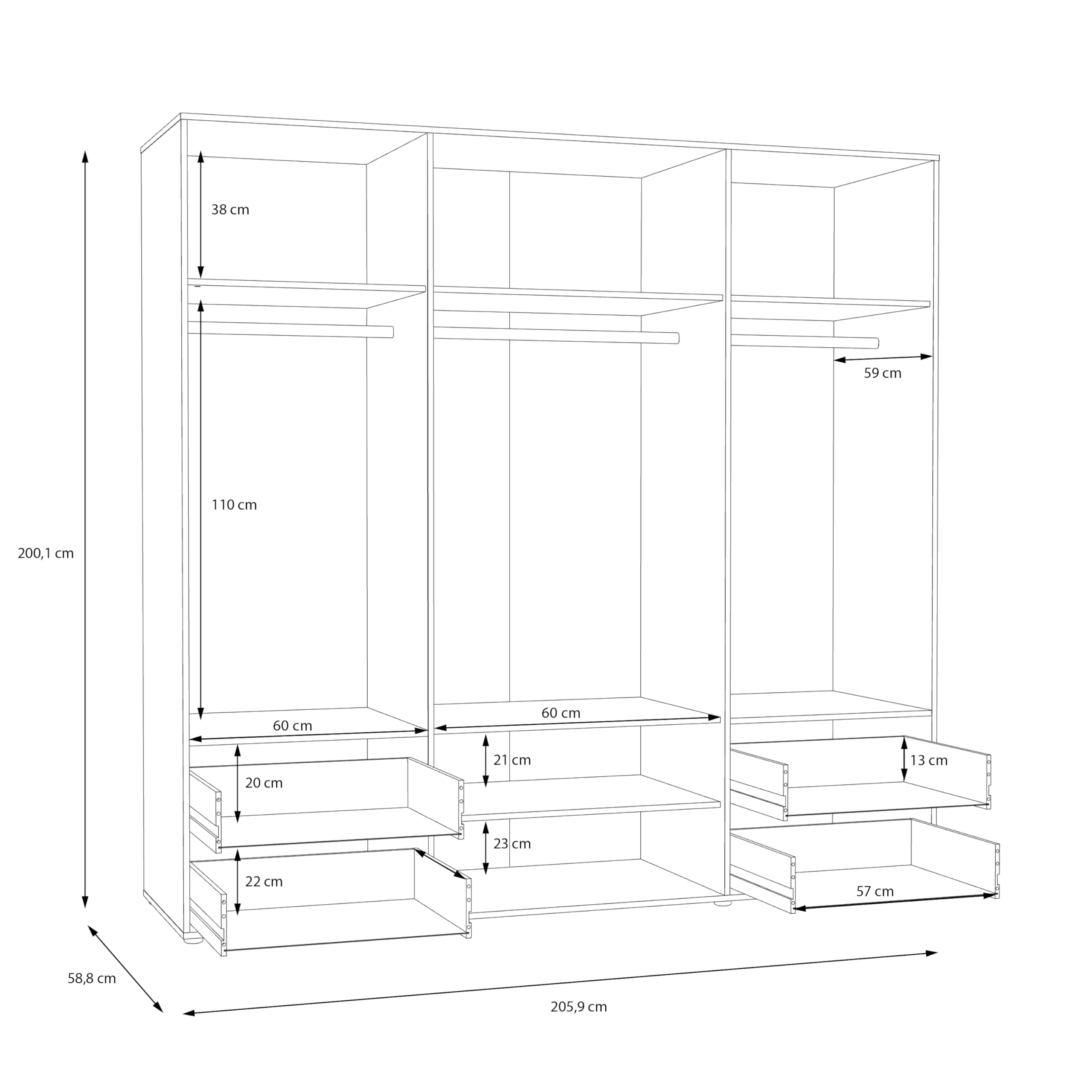 Forte Jupiter Schrank 200 210 – Bild 5