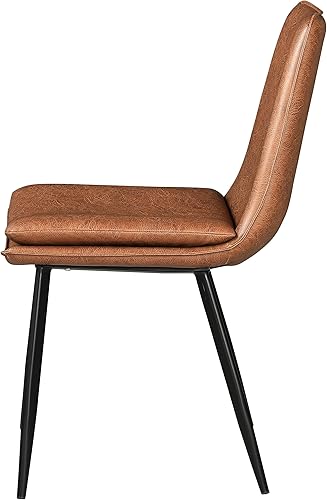 Miniatura 7 de Coaster Home Furnishings - Ortega - Silla auxiliar tapizada en piel sintética - Estilo contemporáneo, patas de metal cónicas y respaldos sólidos -