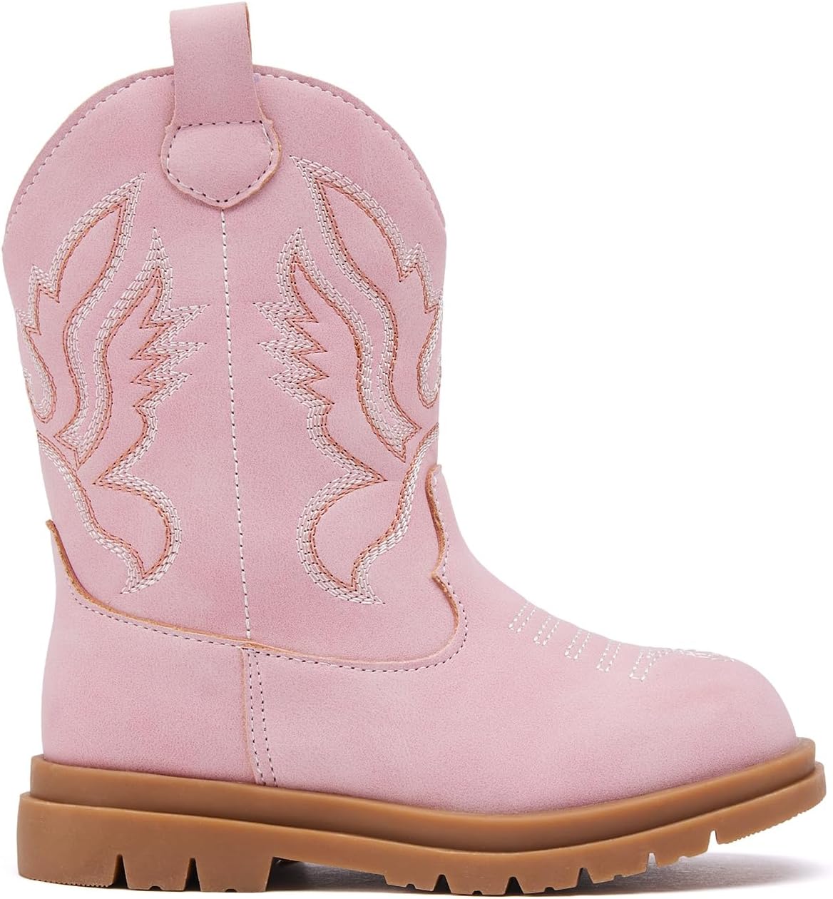 BMCiTYBM Toddler Cowboy Cowgirl Boots Boys Girls Western Round Toe Riding Mid Calf Booties for All Seasons（Toddler/Little Kid