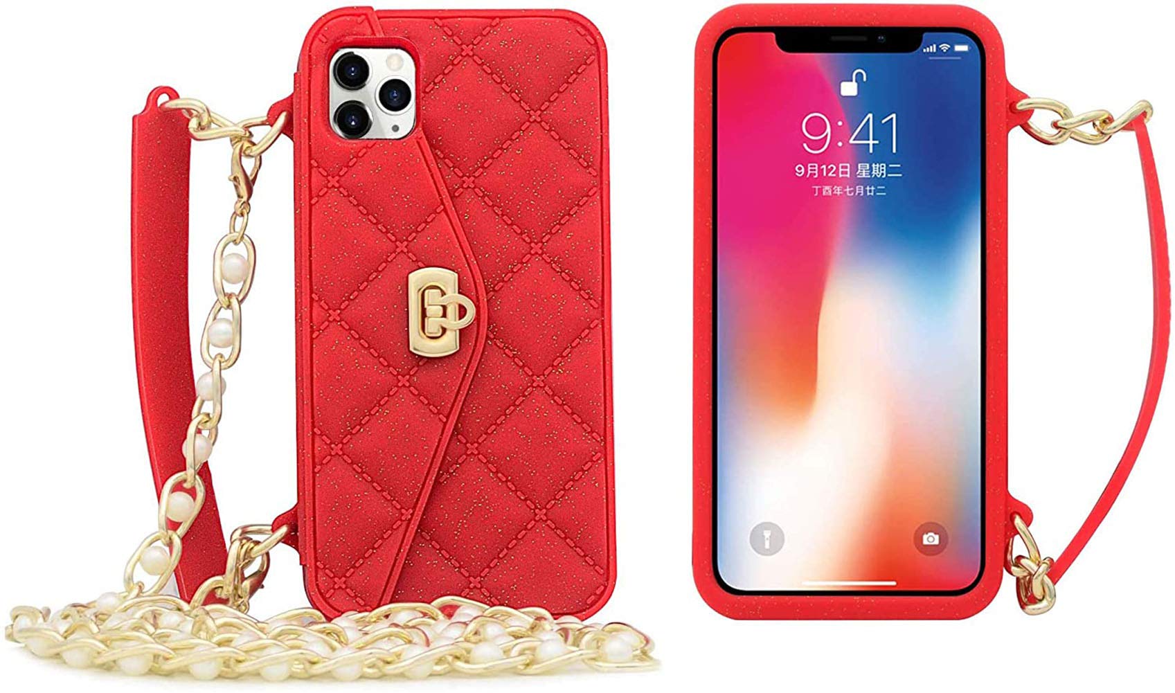 Hongping Mobile Phone Chain, Compatible with iPhone 6 Mobile Phone Case, Women's Shoulder Bag, Mobile Phone Mini Bag, Mobile Phone Pendant, Lanyard Protective Case