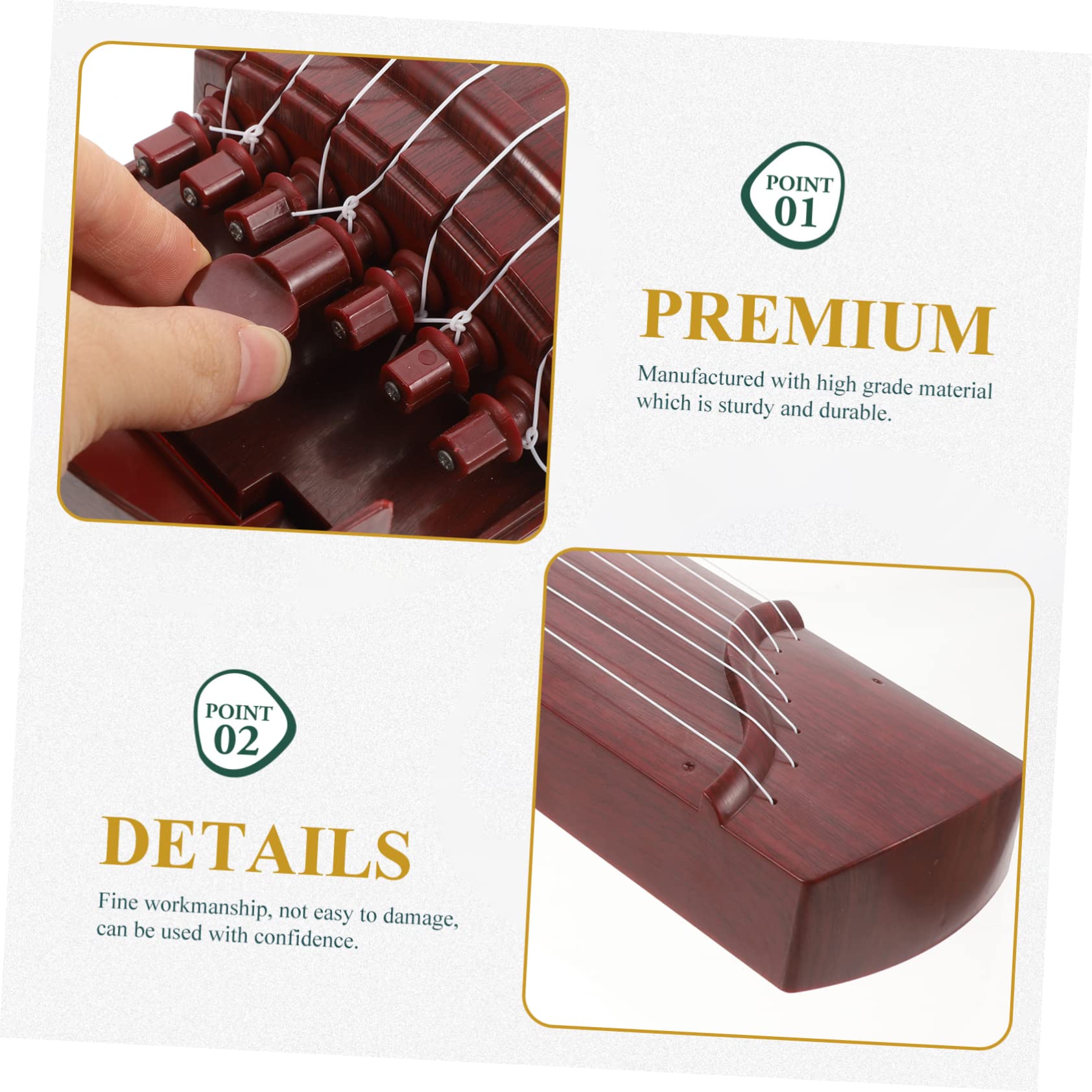 Luxshiny Guzheng Pour Garçon Fille Instrument De Musique Éducatif Pour Débutants Jouet Musical Pratique Guzheng Miniature Pour Et Foncé