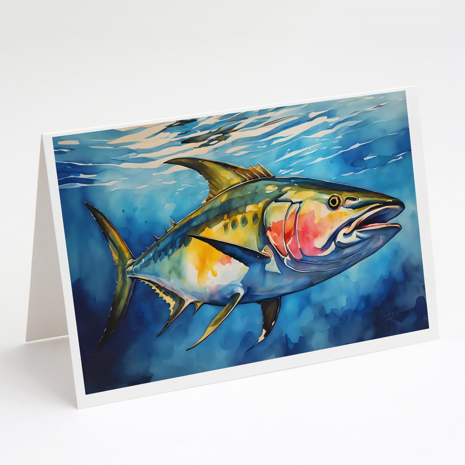 Caroline's Treasures DAC2821GCA7P Sand Dollars Greeting Cards Pack of 8 Blank Cards with Envelopes Whimsical A7 Size 5x7 Blank Note Cards