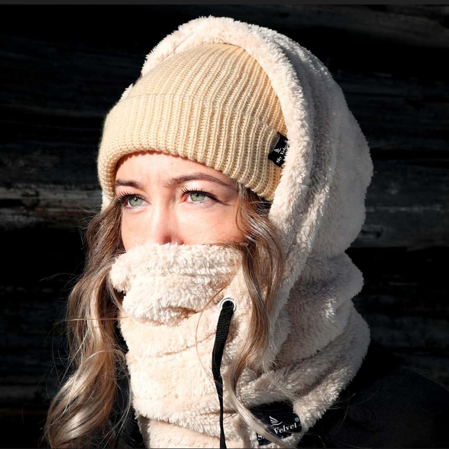 Shy Velvet Balaclava Wind-Resistant Winter Face Mask, Fleece Ski Mask for Men and Women, Warm Face Cover Hat Cap Scarf at  Women’s Clothing store