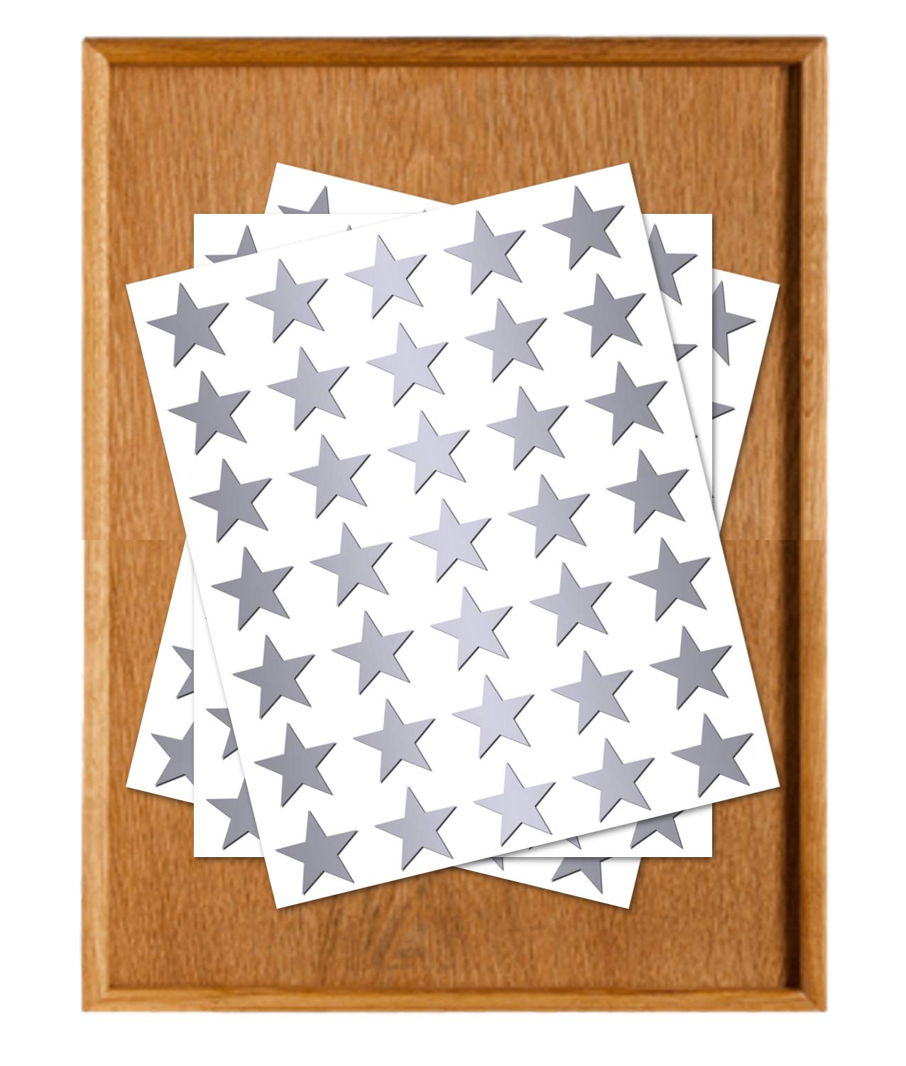 Party Decor Silver Set Of 100 - Star Merit Reward Stickers - Removable Self Adhesive Waterproof Durable Vinyl Label Sticker 15Mm Each For School, Preschool, Nursery & Home Activity By