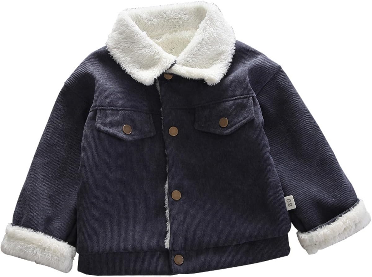 Chaqueta de lana cálida de invierno para bebés y niñas, abrigo de lana a cuadros de búfalo, chaqueta de Sherpa de Navidad, abrigo de invierno para niños
