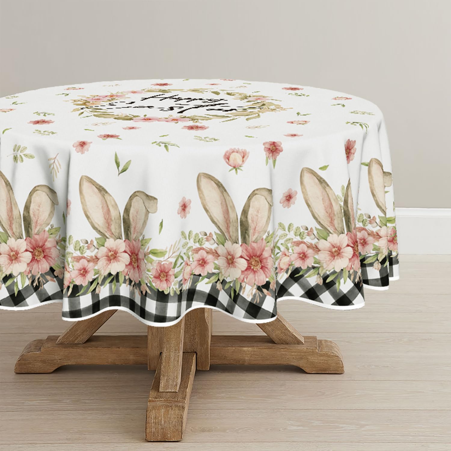 Tovaglia Rotonda Horaldaily 178 Cm – Con Coniglietti E Carote, Perfetta Per Pasqua, Picnic E Cene In Famiglia - 4