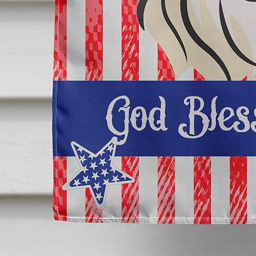 Vista 174 de Caroline's Treasures BB2171GF American Flag and Border Collie Garden Flag Mailbox Flag Decorative Yard Flag Banner Outside Patio Artwork Yard Flower