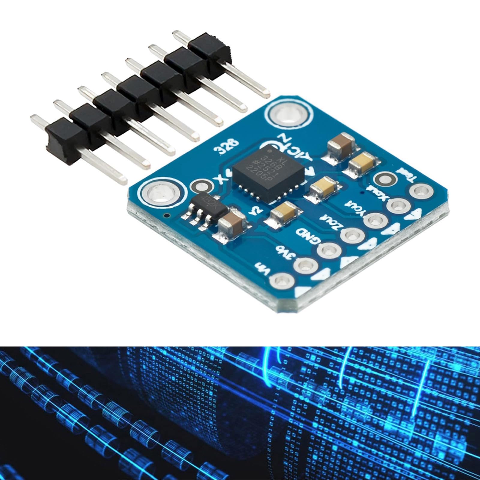 ADXL326 5 V Dreiwellen-Beschleunigungsmesser, Modul-Regler, 3,3 V, Beschleunigungsmesser, sensorische Entwicklung, vollständige Montage, sensorische Robotik-Navigation