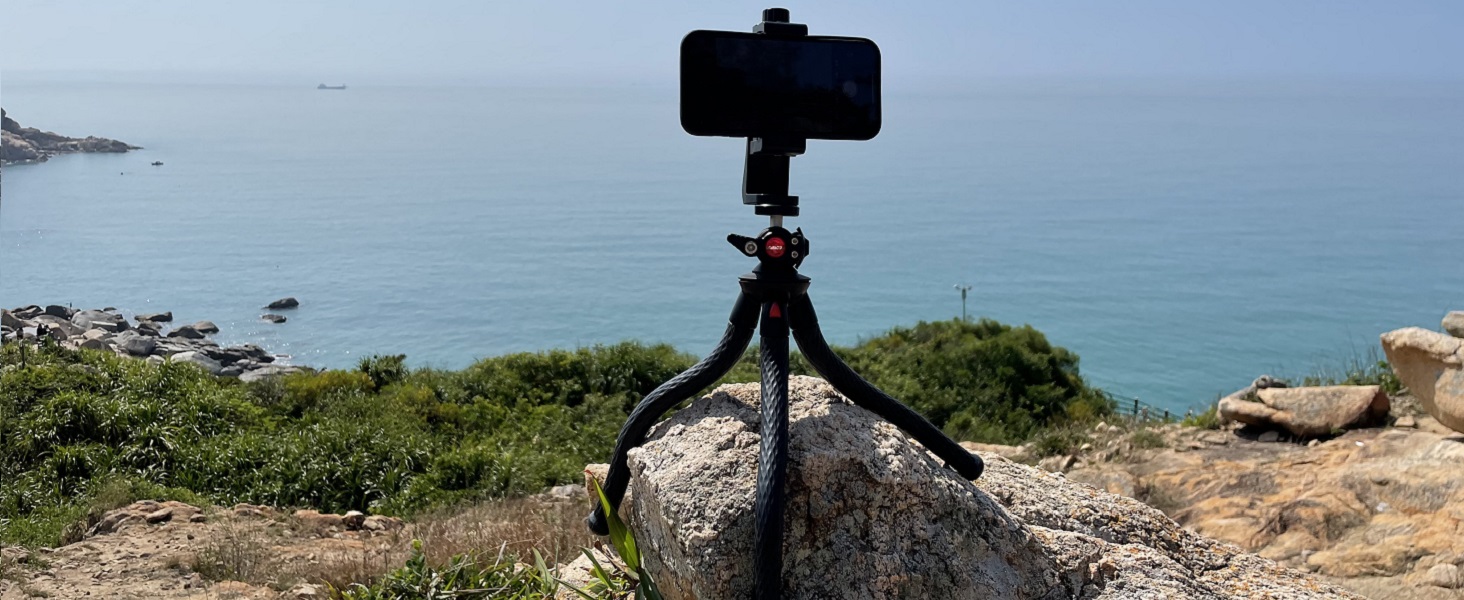 Rollei Monkey Pod 3: veelzijdig mini-statief - smartphone, camera, selfiestick - compatibel, flexibel, licht, 360° draaibare kogelkop (grijs