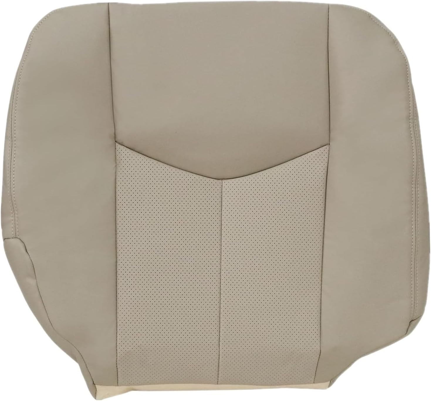 NLQR Front Passenger Side Bottom Replacement Seat Cover Microfiber Leather Tan #152 Compatible with Cadillac Escalade ESV EXT 2003 2004 2005 2006