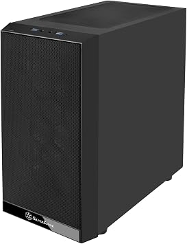 Silverstone Technology SST-PS15B-RGB Micro-ATX Computer Case with Tempered Glass and 2 X RGB Front Intake Fans PS15B-RGB