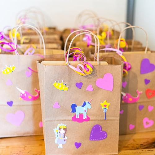 Miniatura 6 de TOWRAP Bolsas de papel marrón con asas, 90 unidades, bolsas de regalo de varios tamaños, bolsas de fiesta, bolsas de compras, bolsas al por menor,