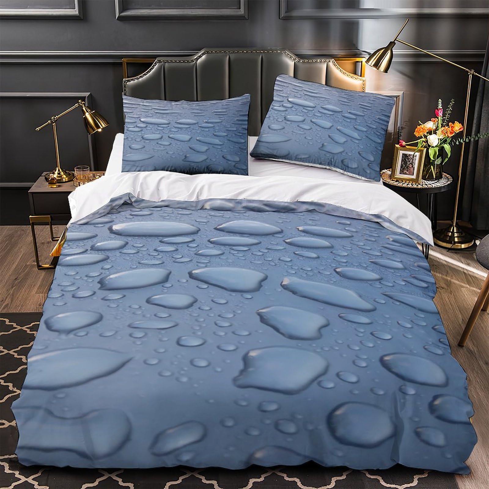 Housse de couette super douce hypoallergique fermeture éclair parure de lit 135x200