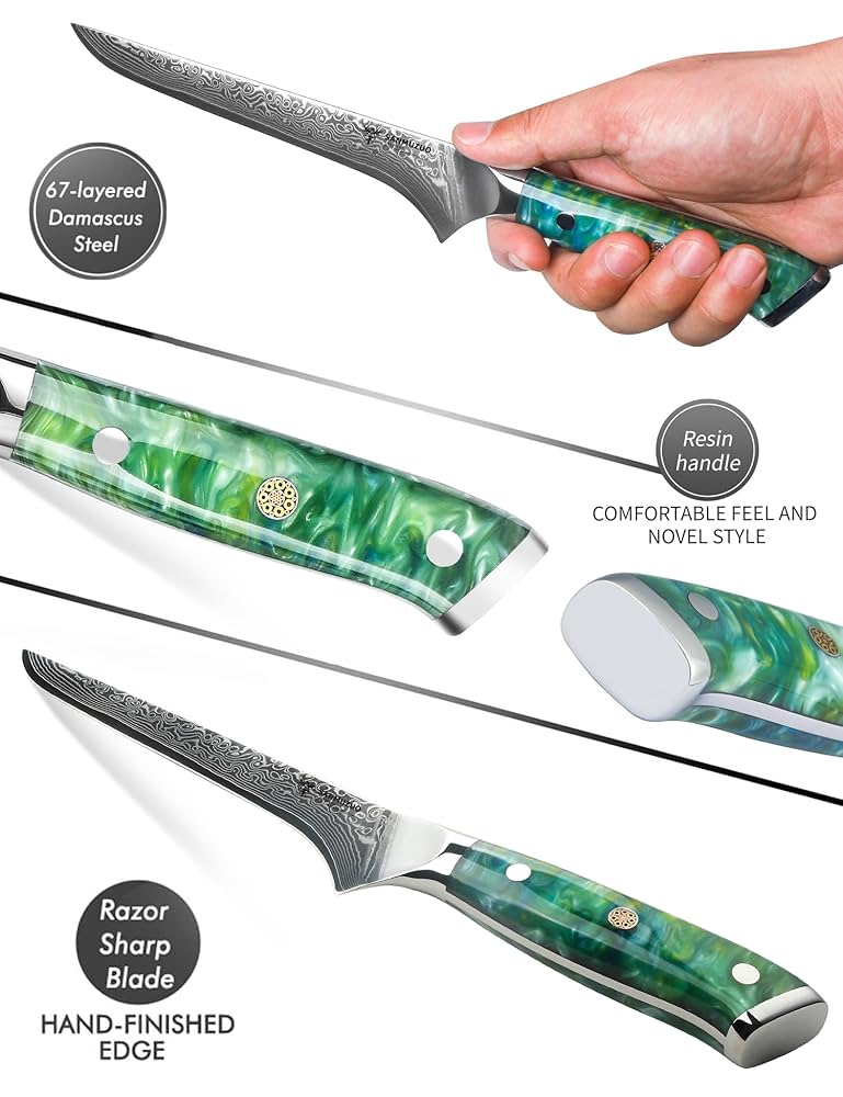 Amazon.co.jp: SANMUZUO ボニングナイフ - 7インチ フィレナイフ