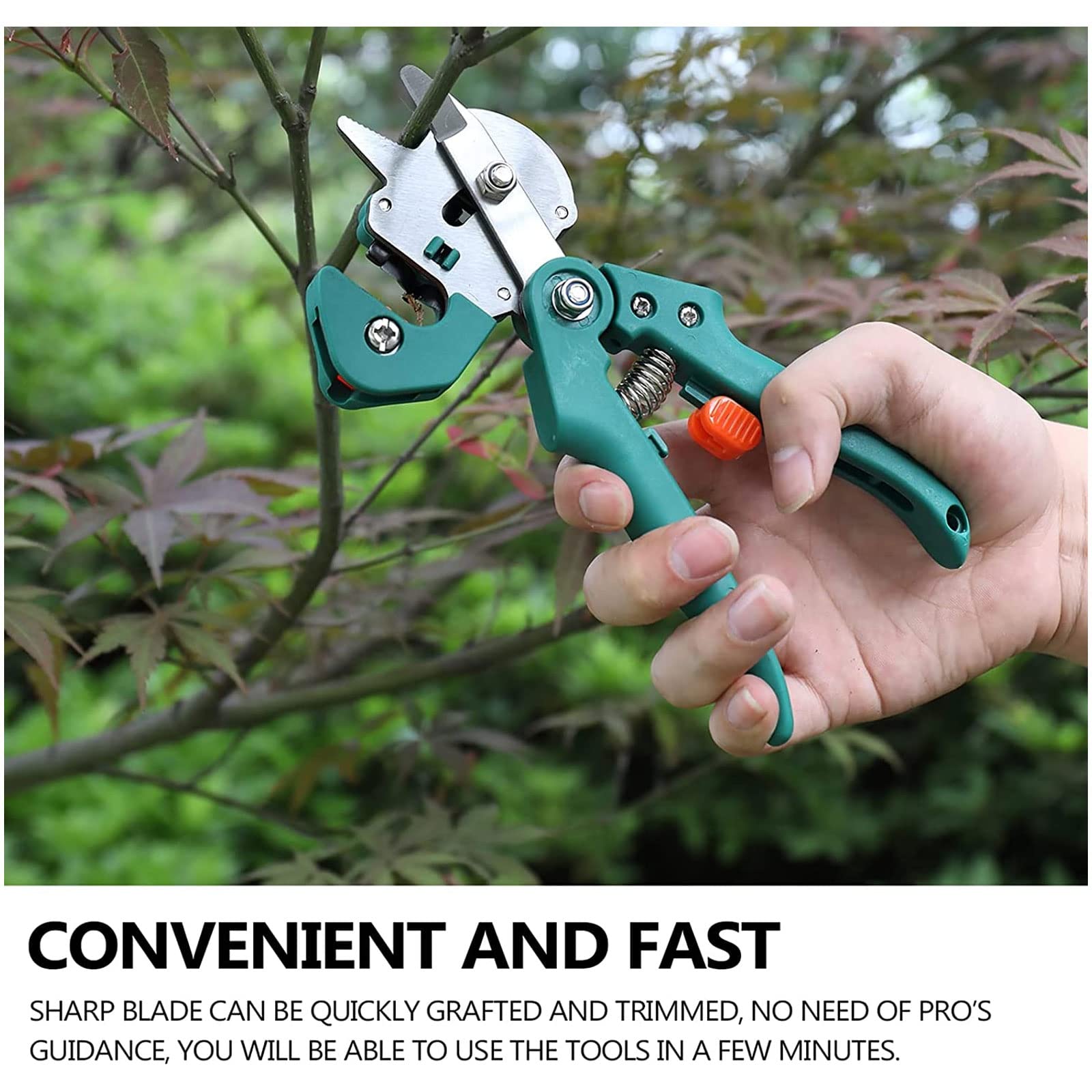 Forbici da Innesto Kit, 2 in 1 Professionale Giardino Innesto Kit con Nastri per Innesto e Lame di Ricambio per Efficiente Potatura e Innesto per Alberi da Frutto/Pianta/Ramo, Grafting Tool,Style1