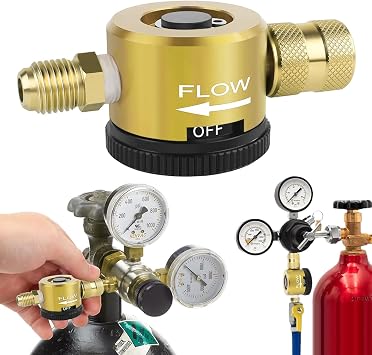 Nitrogen Purge Tool, HVAC Nitrogen Regulator Durable Brass, Gold