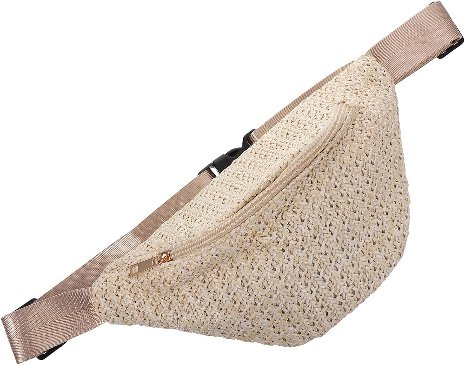 VALICLUD 1stk Brusttasche Aus Stroh Strohhüfttasche Für Damen Fanny