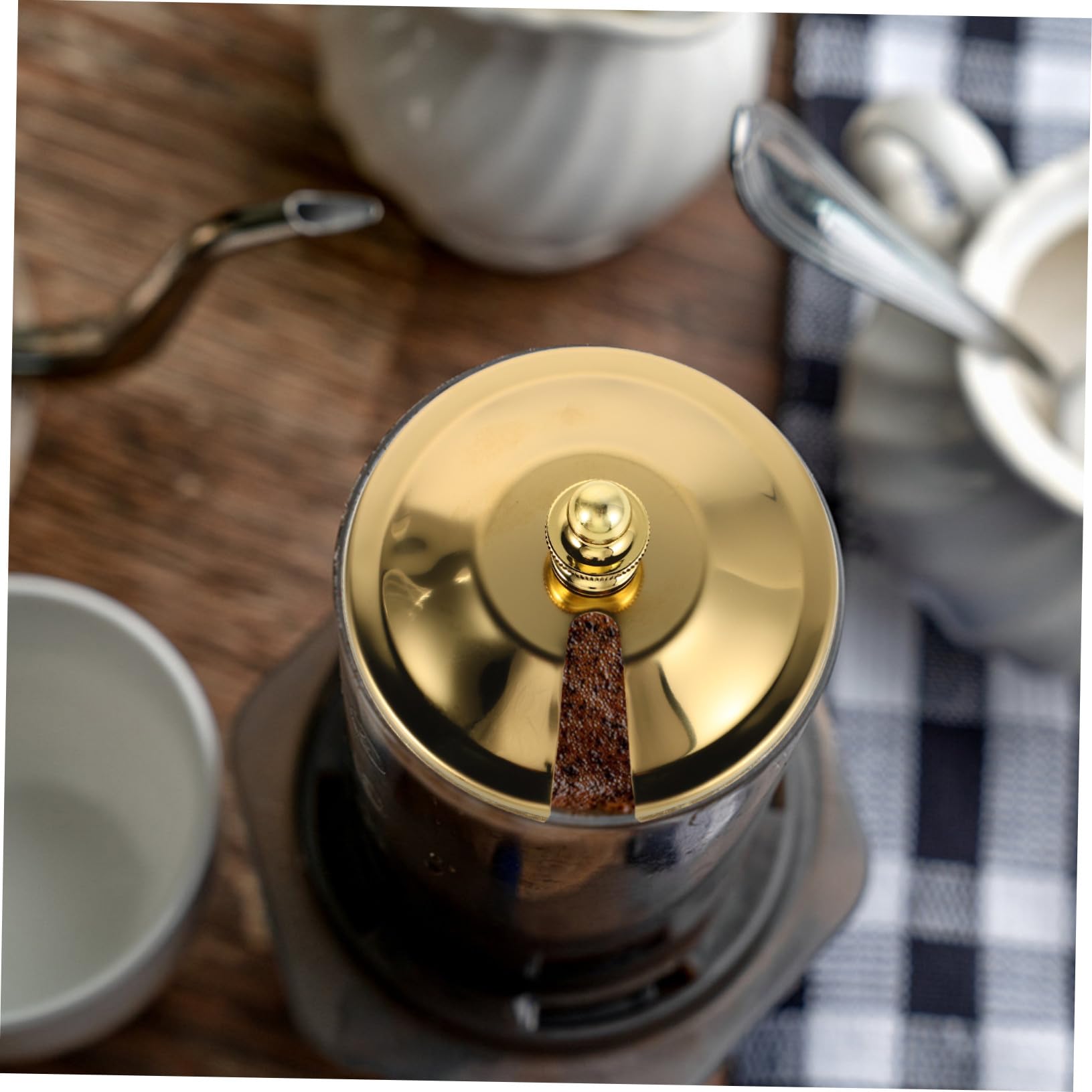 Edelstahl Kaffeeservice Ersatzdeckel Hitzebeständig Kaffeekannen Deckel Küchen-gadget für Herren Stilvolles Design Einfache Montage für Zuhause Büro