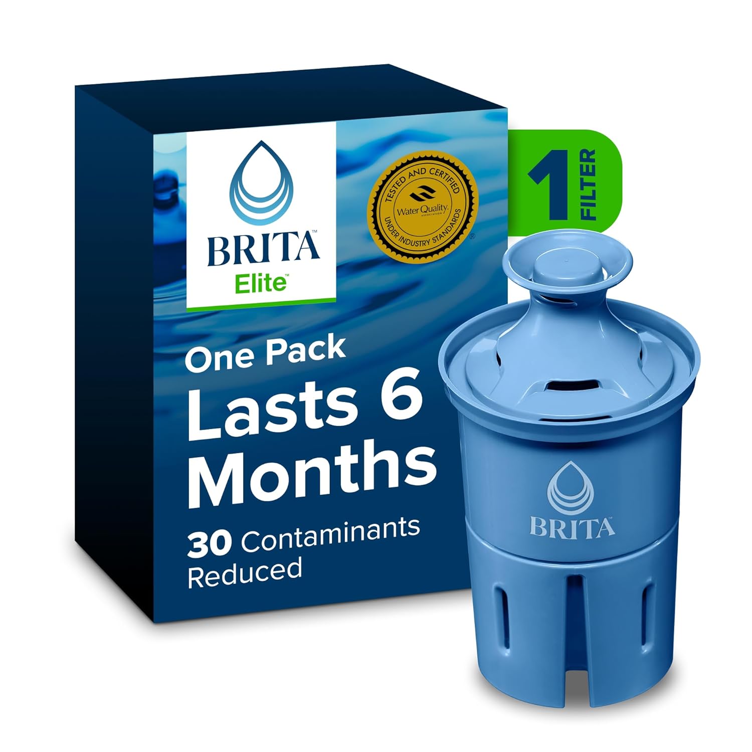 Brita Elite Water Filter Replacement for Pitchers and Dispensers BPA-Free Reduces 99 of Lead Lasts Six Months or