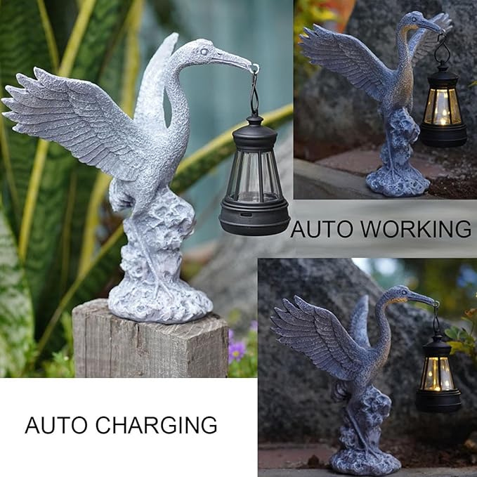 Bsbkoj Solar Light Bird Standbeeld, Outdoor Garden Figuur, Solar Garden, Bird Decoratieve Solar Lamp, Garden Solar Light Standbeeld, Outdoor Bird, Solar Powered Bird Light, Garden Decor photo 3
