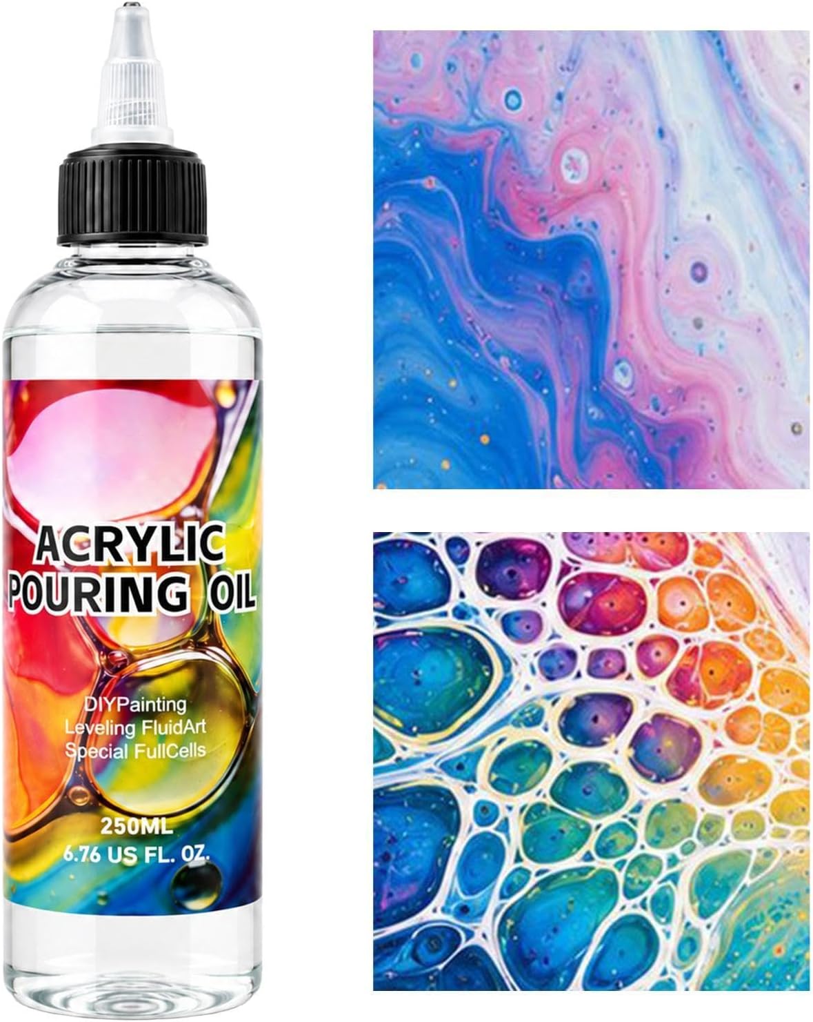 Silicone Oil for Acrylic Pouring, Clear Marbling Activator, Paint 250ml