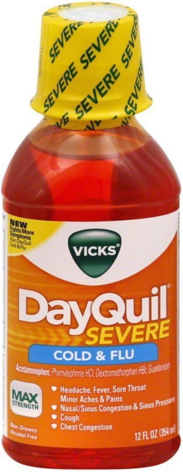 Dayquil Severe Cold & Flu Relief Liquid, 12 oz (Pack of 2)