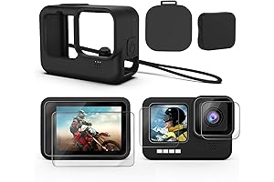 Kuptone Silicone Sleeve and Screen Protector Kit for GoPro 9 10 11 Action Cameras