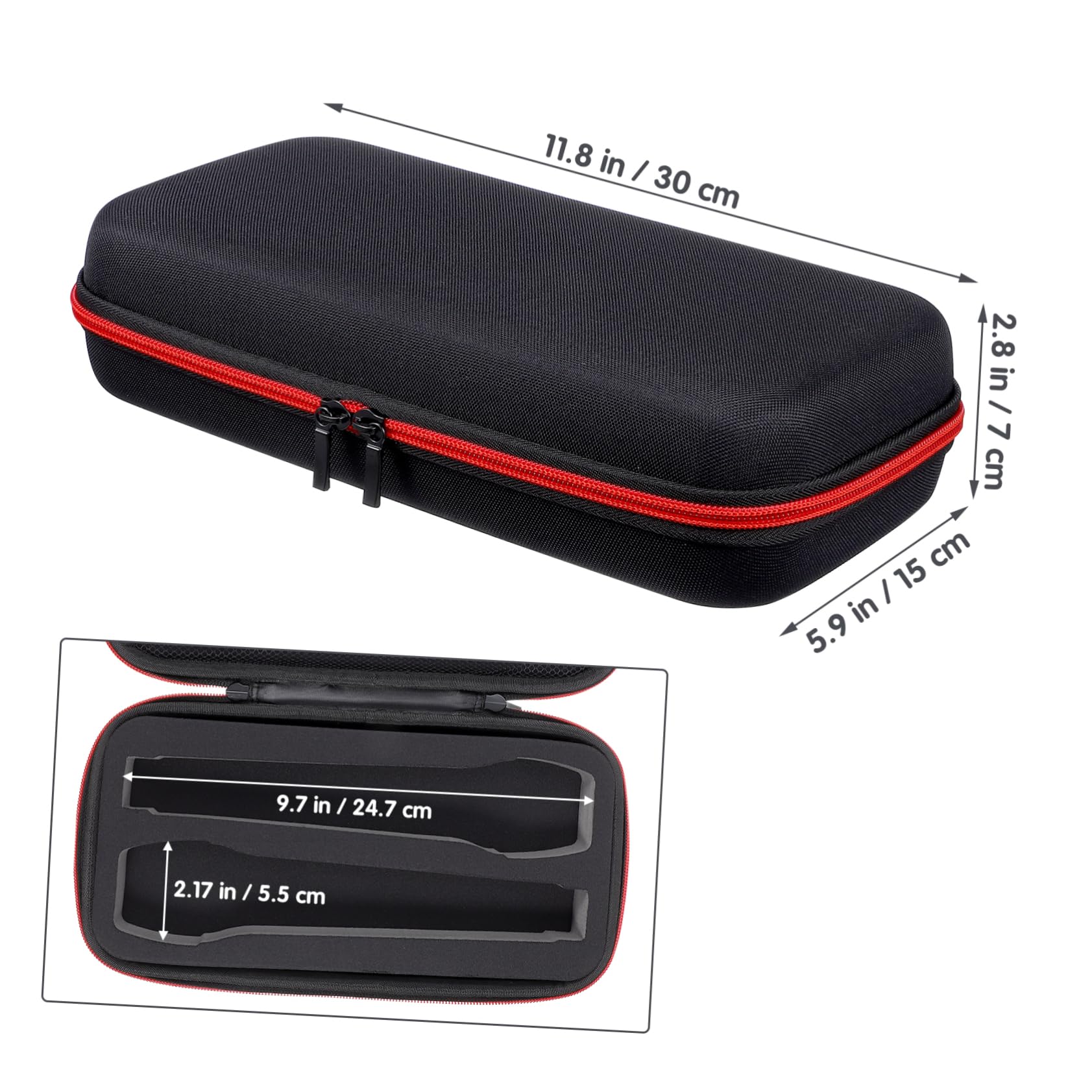 SUPVOX Case: Handheld Dual Mic Travel Storage Bag - Hard EVA Mic Storage Bag with Thick Sponge - Portable Travel Carrying Case for and Other Accessories