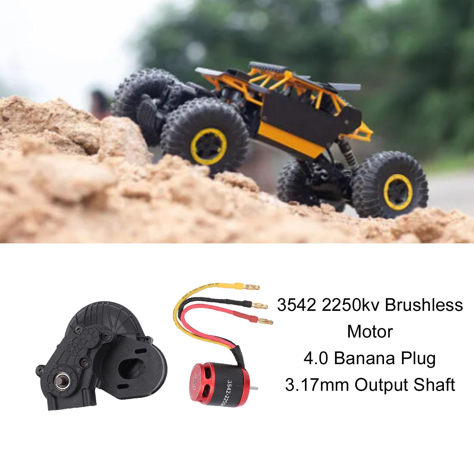 CHICIRIS 3542 Remplacement du Moteur, connectivité Sécurisée, Dissipation de Chaleur Efficace, Matériaux Durables avec Torsion Stable pour la Voiture de Robot RC 1/10, compatibilité Polyvalente pour