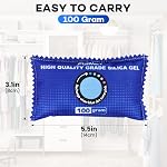 FURWEY Pack of 12 refillable desiccant bags for storage, 100g reusable dehumidifier bag for cupboards, cars, storage bins and safe