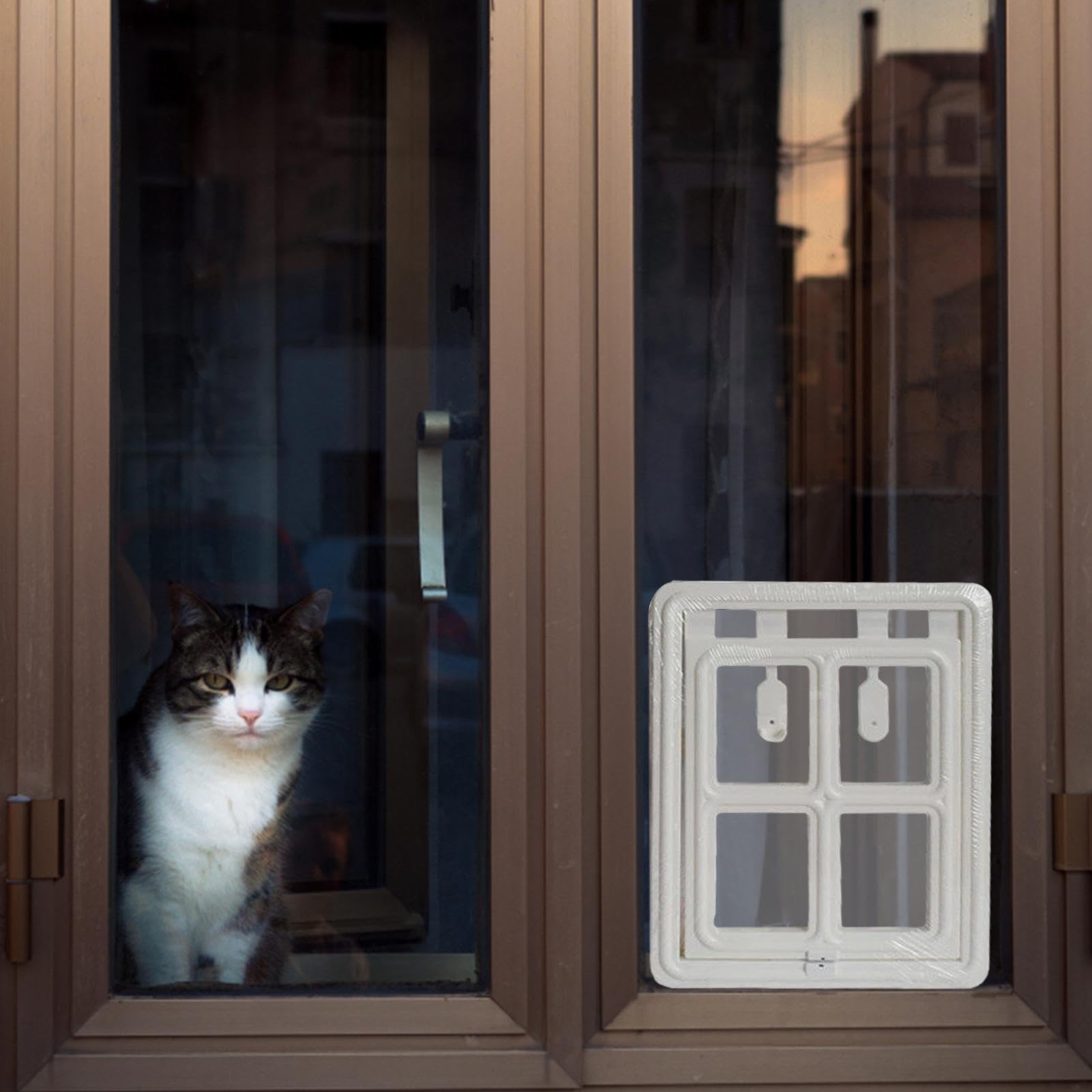 Trappes À Chat Accessoire Indispensable Pour Chien Et Animaux Installation | Chatière Magnétique De Fenêtre Volet Souple Isolé Imperméable Pour Accès Intérieur/Extérieur
